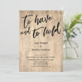ウェディング ウッドカリグラフィー ふたりのものとするために 招待状 (スタンド正面)