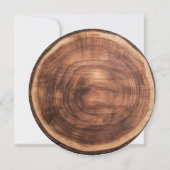 ウェディング ウッド カット ユニーク カスタム インビテーション (裏面)