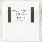 ウェディング |エレガント黒フォーマルの黄金の幾何学的 長方形シール (バッグ)