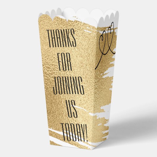 ウェディング エレガント ゴールド ラブバード フェイバーボックス (裏面)