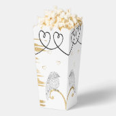 ウェディング エレガント ゴールド ラブバード フェイバーボックス (はじけた状態)