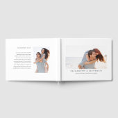 ウェディング | エレガント モダン カスタム 2 フォト ゲストブック (全面)