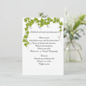 ウェディング、エンゲージメント、ブライズシャワー フラット メニュー (スタンド正面)