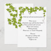 ウェディング、エンゲージメント、ブライズシャワー フラット メニュー (正面/裏面)