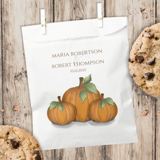 ウェディング オータム フォール 水彩画 かぼちゃ エレガント フェイバーバッグ