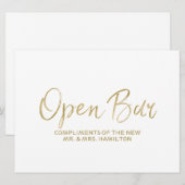 ウェディング「オープンバー」サイン | スタイリッシュゴールド (正面/裏面)