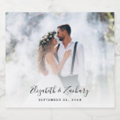 ウェディング カスタム フォト パーソナライズ スパークリングワインラベル (シングルラベル)