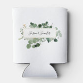 ウェディング カップル オーダーメイド ネーム 緑豊かな エレガント 缶クーラー (裏面)