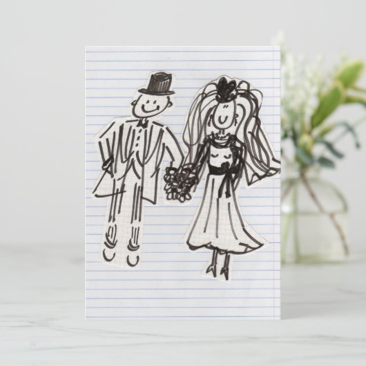 ウェディング カートゥーン 花嫁と新郎 (スタンド正面)