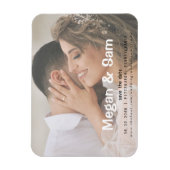 ウェディング・クローズアップ写真のSave the Date マグネット (縦)