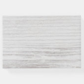 ウェディング ゲストブック ボヘミアンフラワーフェザーズ ラスティックウッド (裏面)