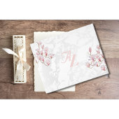 ウェディング ゲストブック – ローズゴールド フォイル、 マグノリア