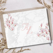 ウェディング ゲストブック – ローズゴールド フォイル、 マグノリア