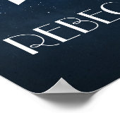 ウェディング ゲストブック | 私たちの愛/星のポスター (角)