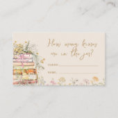 ウェディング ゲーム ブライダル テーマ ワイルドフラワー キス 何回 エンクロージャーカード (正面)