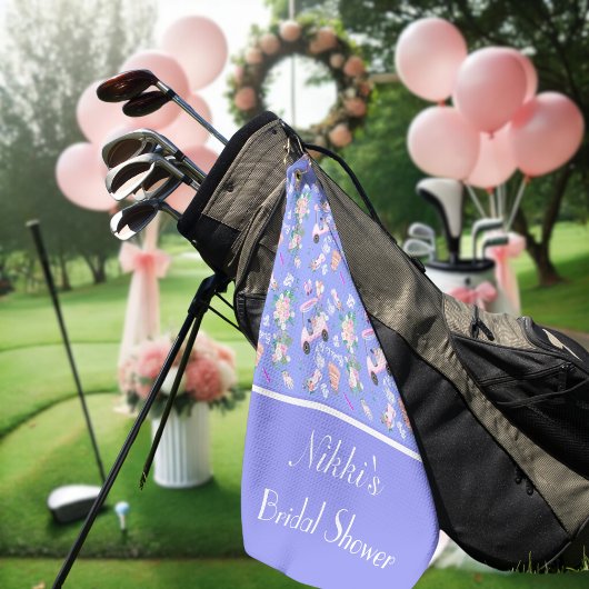 ウェディング ゴルフ ウェディング シャワー シームレス パターン ゴルフタオル