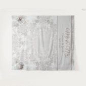 ウェディング ゴールド シルバー エレガント フォトブース バックドロップ タペストリー (正面(横))