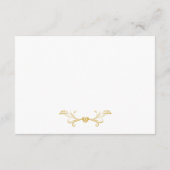 ウェディング　ゴールド　フラワーフレーム　ディテール　挿入カード エンクロージャーカード (裏面)
