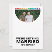 ウェディング サウンド ゲイ ファン レインボー プライド 招待状 (正面)