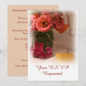 ウェディング サマー フローラル アナウンスメント 案内状 (正面/裏面)