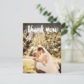 ウェディング サンキュー フォトオーバーレイ ポストカード テンプレート ポストカード (スタンド正面)
