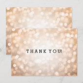 ウェディング サンクスノート カッパーグリッター ライト 招待状 (正面/裏面)