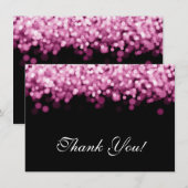 ウェディング サンクスノート ピンクライト サンキューカード (正面/裏面)