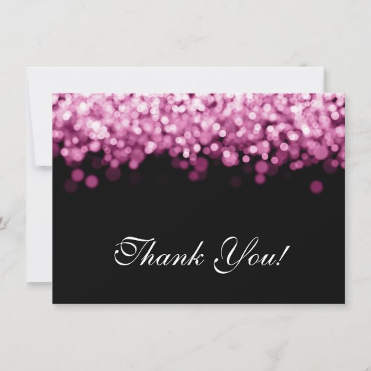 ウェディング サンクスノート ピンクライト サンキューカード (正面)