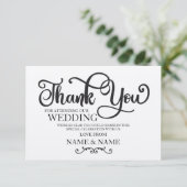 ウェディング サンクス カード ラスティック 婚約 スクリプト (スタンド正面)