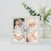 ウェディング サンクス フォト コラージュ 招待状 (スタンド正面)