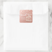 ウェディング サンクス マソンジャー ストリング ライト ローズゴールド スクエアシール (バッグ)