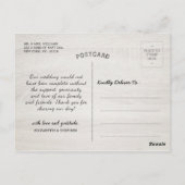 ウェディング サンクス ライト付 ラセ サンフラワー ナチュラル ウッド ポストカード (裏面)