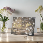 ウェディング サンクス ライト ルーストウッド メイソンジャー ライト サンキューカード