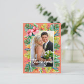 ウェディング サンクス | 熱帯の境界線の写真 ポストカード (スタンド正面)