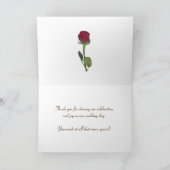 ウェディング サンド ハート シルエット 新婚夫婦, ウェディング サンキューカード (内部)