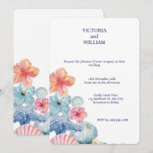 🌊 ウェディング シェル ドリーム 招待状 🌊 (正面/裏面)