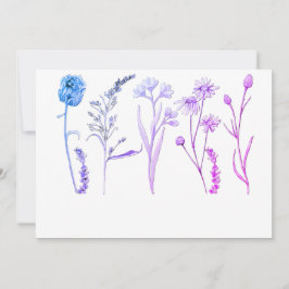 ウェディング、シャワー、イベントのための植物の花 招待状