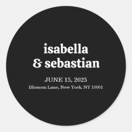 ウェディング シンプル モダン ブラック レトロ ラウンドシール