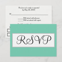 ウェディング シーフォームグリーン シルバー RSVP