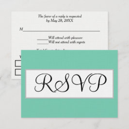 ウェディング シーフォームグリーン シルバー RSVP