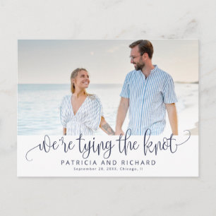 ウェディング・セイヴ・ザ・デート・フォト「We're Tying The Knot」 ポストカード