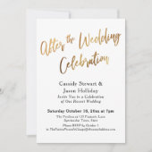 ウェディング・セレブレーションの後、ぼんやりとした黒い金色 招待状 (正面)