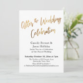 ウェディング・セレブレーションの後、ぼんやりとした黒い金色 招待状 (スタンド正面)