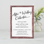 ウェディング・セレブレーション後のローズゴールドの輝き 招待状 (スタンド正面)