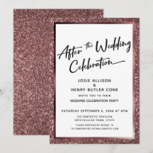 ウェディング・セレブレーション　ローズゴールド・グリッター