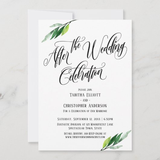 ウェディング・セレブレーション ~脚本と緑~ 招待状 (正面)