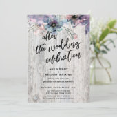 ウェディング・セレモニーのあとの ラスティック・フローラル・ライト 招待状 (スタンド正面)