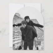 ウェディング・セーブ・ザ・デートの写真アーチ 招待状 (裏面)