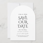 ウェディング・セーブ・ザ・デートの写真アーチ 招待状 (正面)