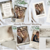 ウェディング・セーブ・ザ・デート エーテリアル・ウォーターカラー・ヴィンテージ セーブザデート